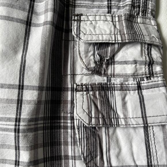 Boys Lee Dungarees Zip Snap stripe Cargo shorts Size 7 - Picture 3 of 6